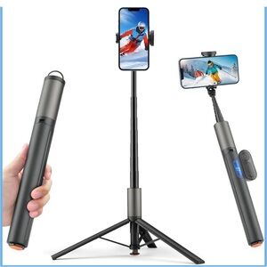 62” Inch Selfie Stick Tripod Auto Open Stand with magnetic remote-Open Box